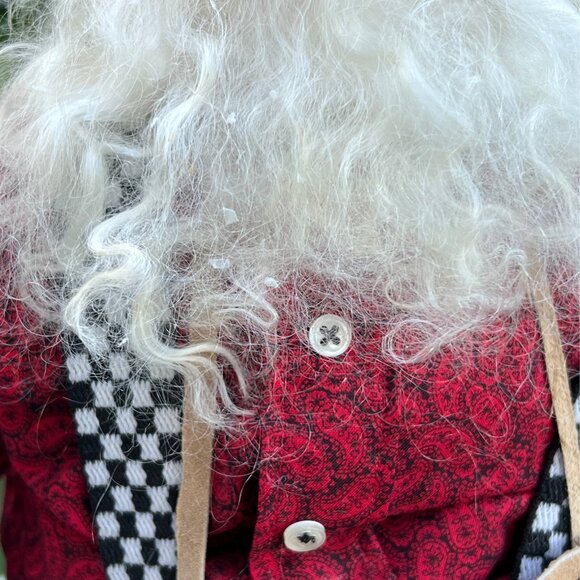 Large Artist Signed 2001 Workshop  SANTA with Tools and Teddy Bears Grace Kynoch - Picture 10 of 16